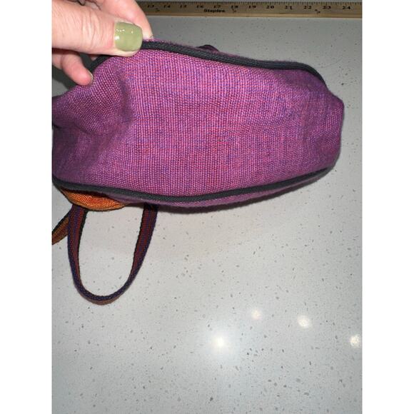 Earth Divas Fair Trade Made Shoulder Bag Purple Orange flower boho hippie - Picture 8 of 8